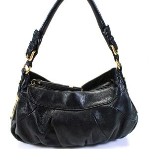 B Makowsky Womans Small Zip Closure Shoulder Bag Black
